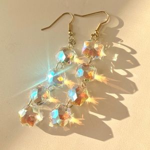 Handmade Swarovski Chrystal Suncatcher Aurora Piercings